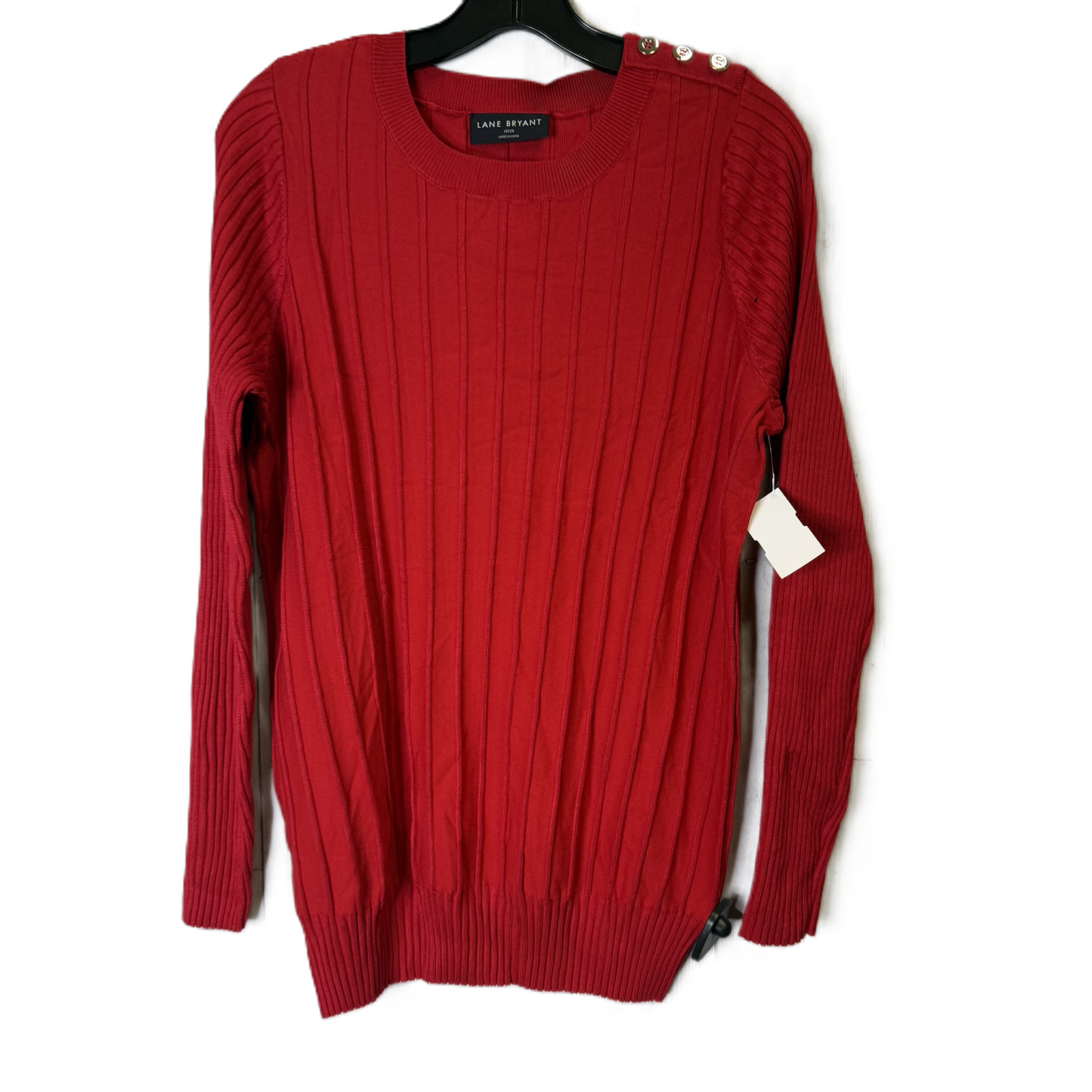 Top Long Sleeve By Lane Bryant In Red, Size: 18