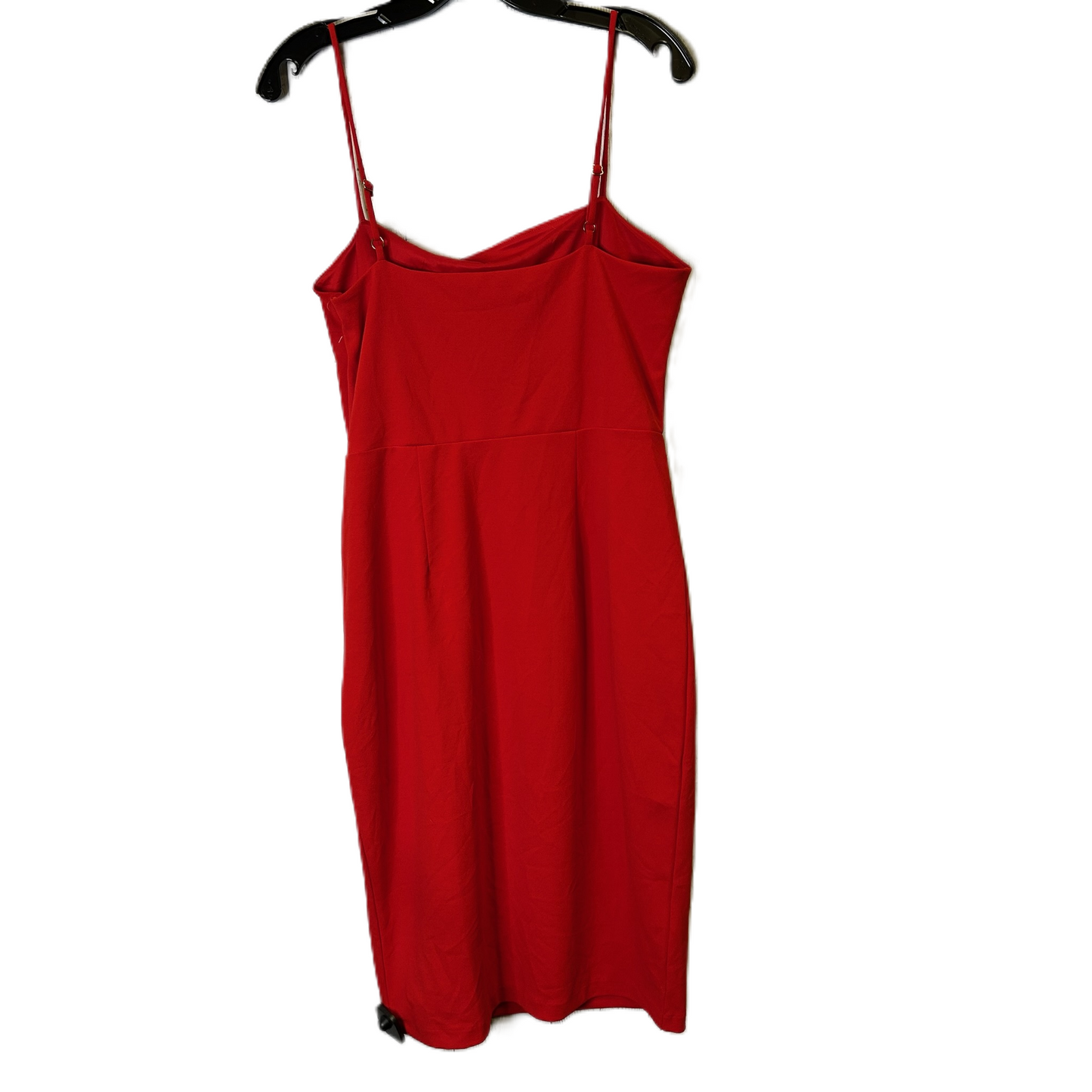 Dress Party Midi By Express In Red, Size: 12