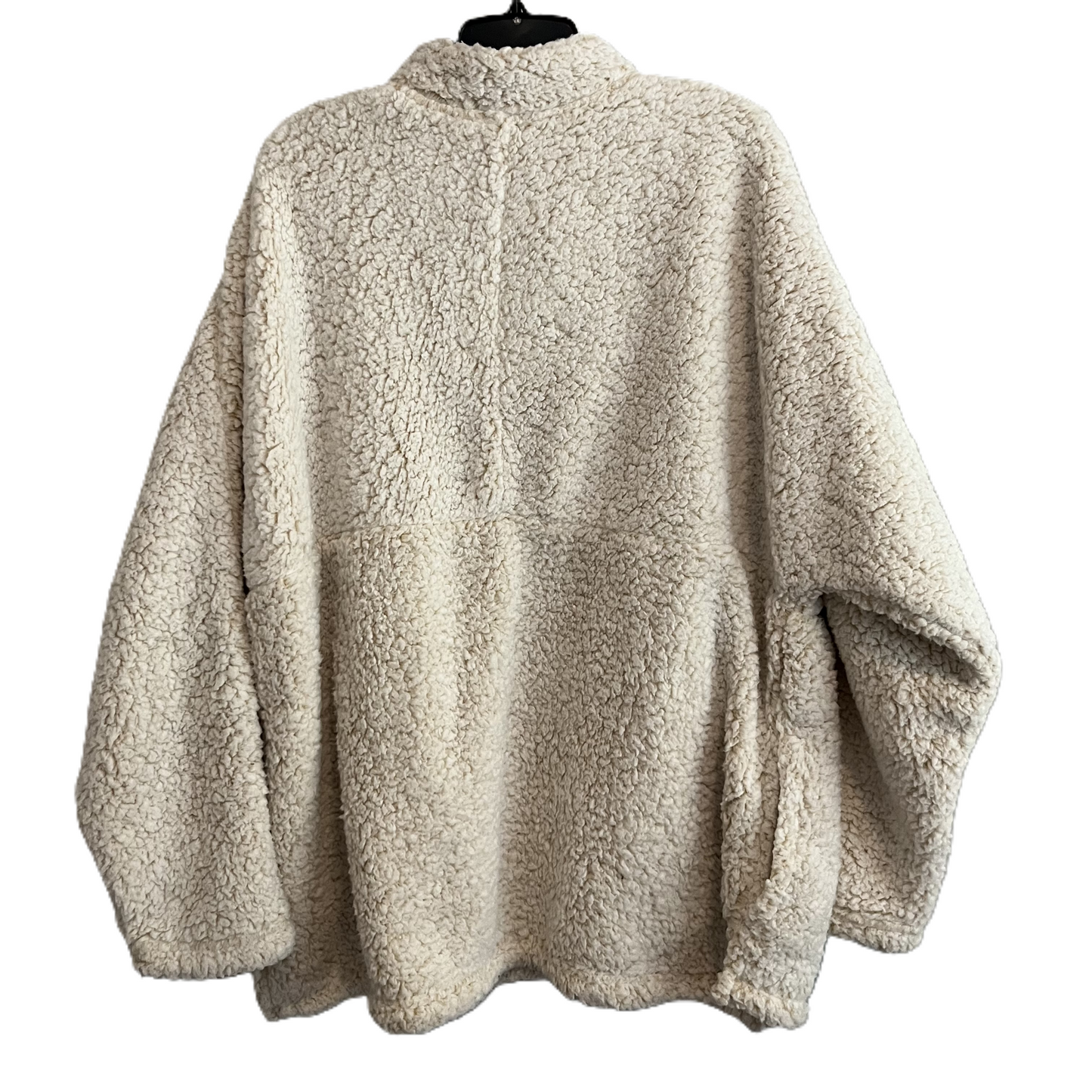 Jacket Faux Fur & Sherpa By Time And Tru In Cream, Size: 2x