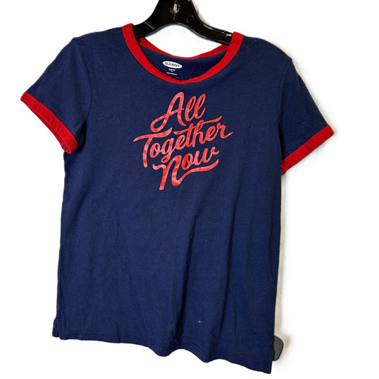 Top Short Sleeve Basic By Old Navy In Blue, Size: S