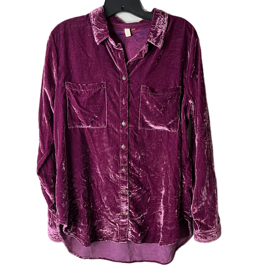 Top Long Sleeve By Pilcro In Purple, Size: M