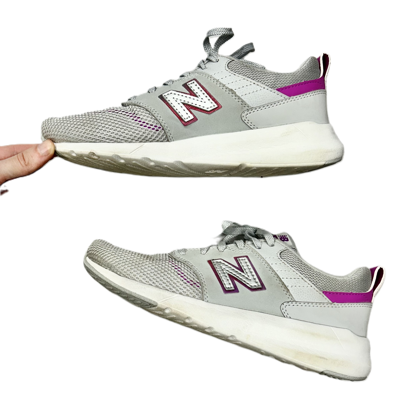 Shoes Athletic By New Balance In Grey & Purple, Size: 5.5