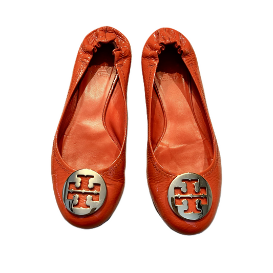 Shoes Designer By Tory Burch In Gold & Orange, Size: 8