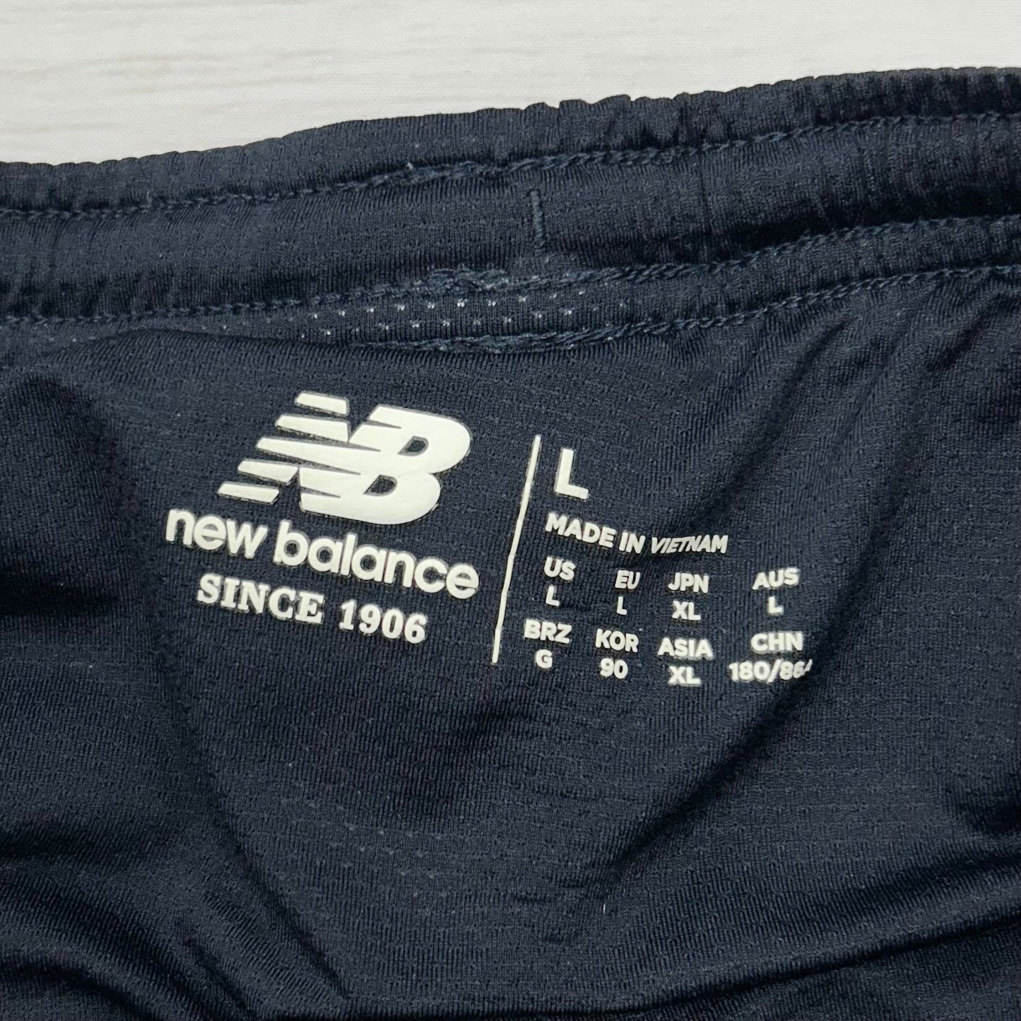 Navy Athletic Shorts By New Balance, Size: L