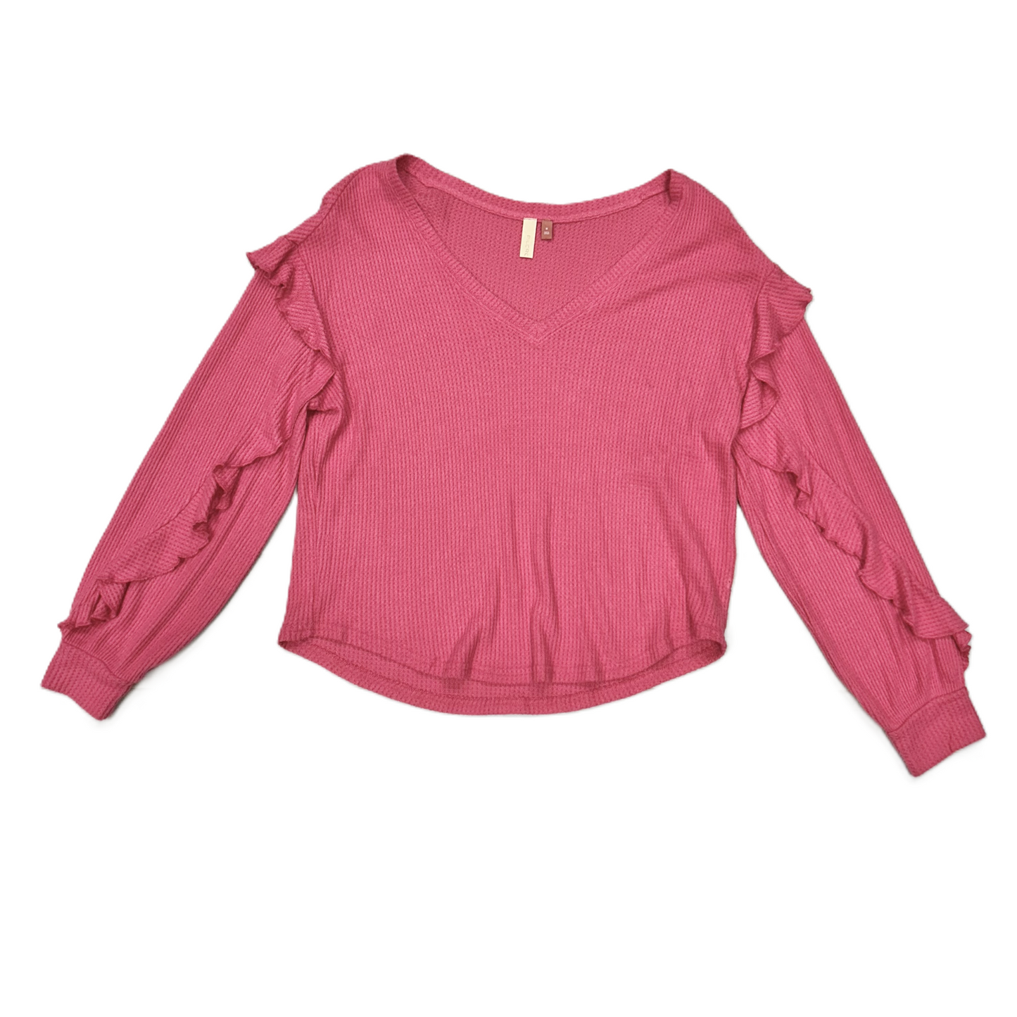 Top Long Sleeve By Pilcro In Pink, Size: M