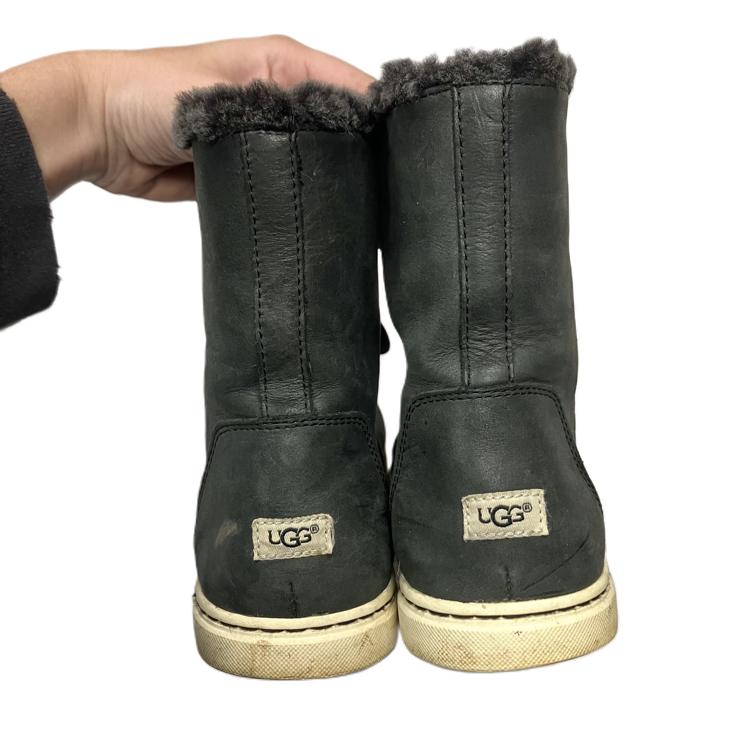 Boots Designer By Ugg In Grey, Size: 8