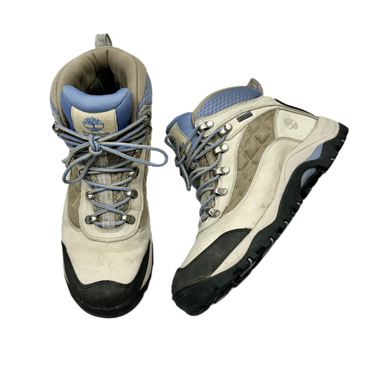 Boots Hiking By Timberland In Blue & Tan, Size: 8.5