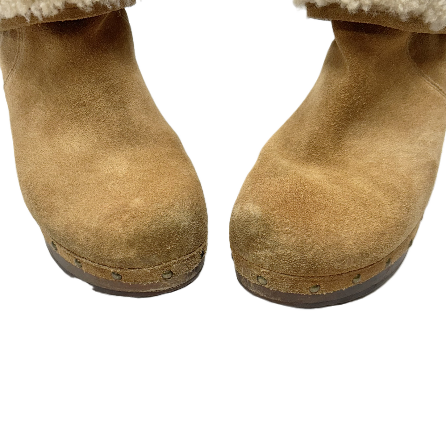 Boots Designer By Ugg In Brown & Cream, Size: 6