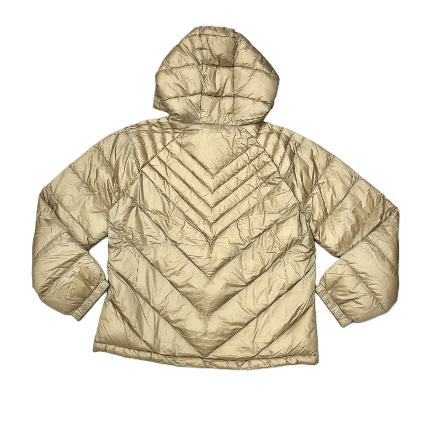 Jacket Puffer & Quilted By Michael By Michael Kors In Gold, Size: L