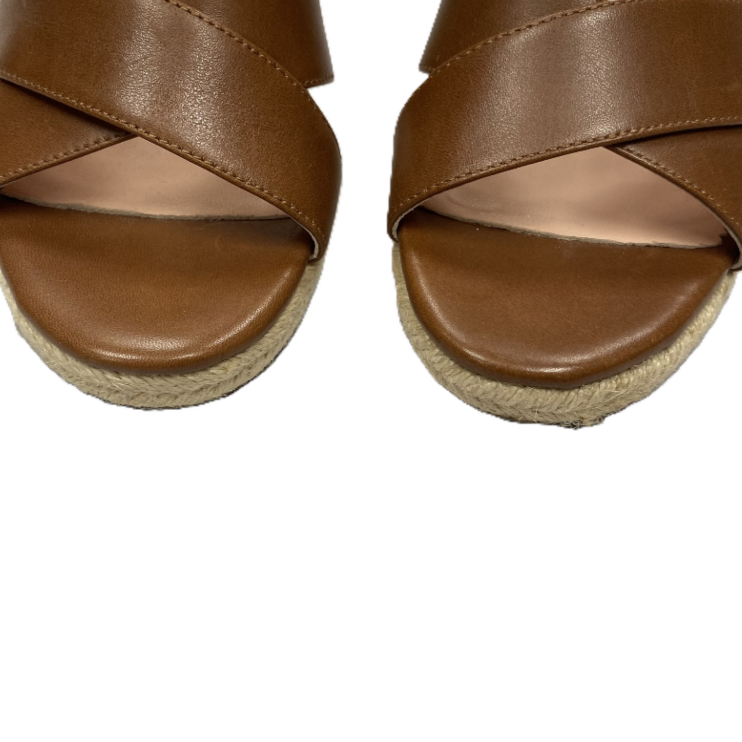 Brown Sandals Heels Wedge By J. Crew, Size: 8