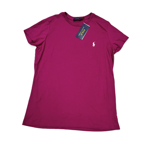 Top Short Sleeve Designer By Polo Ralph Lauren In Purple, Size: M