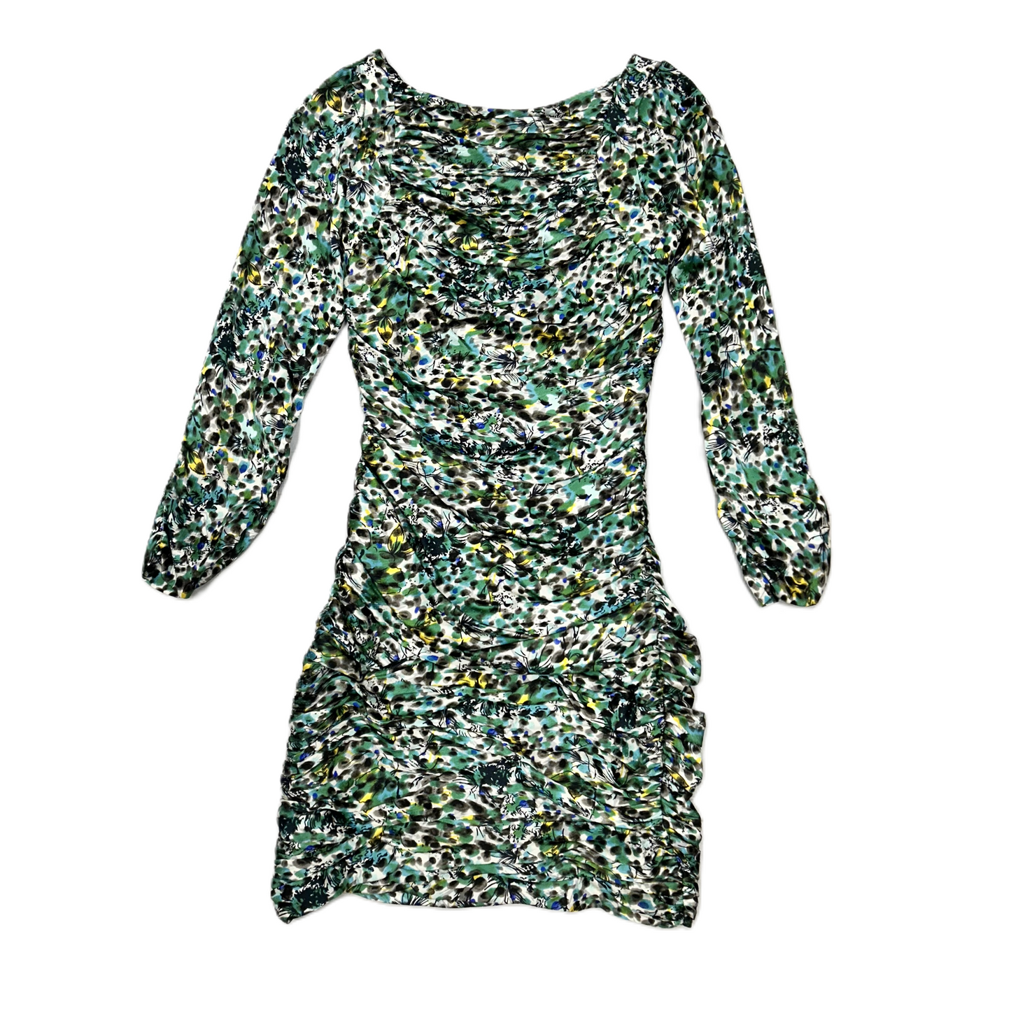 Dress Designer By Diane Von Furstenberg In Black & Green, Size: M