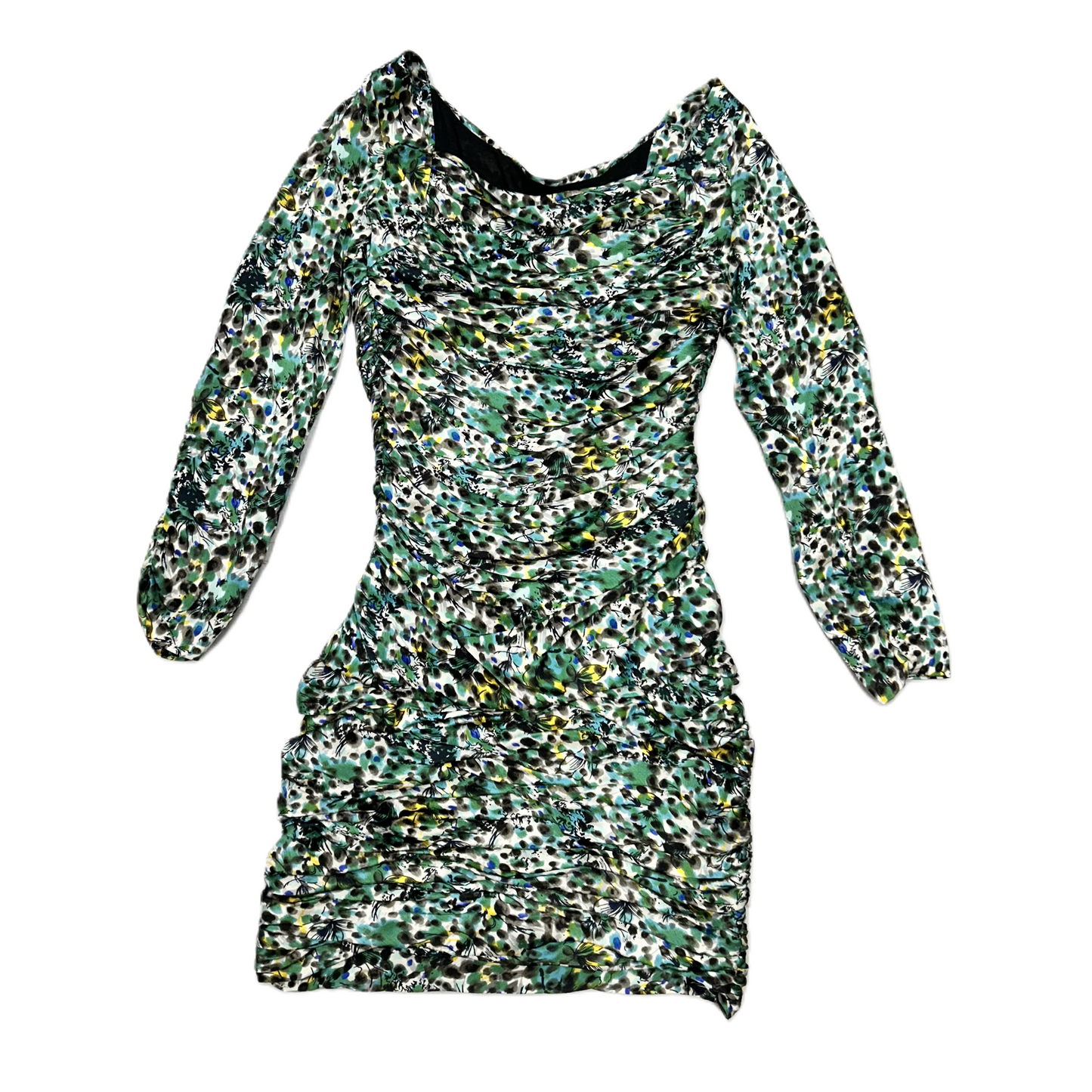 Dress Designer By Diane Von Furstenberg In Black & Green, Size: M