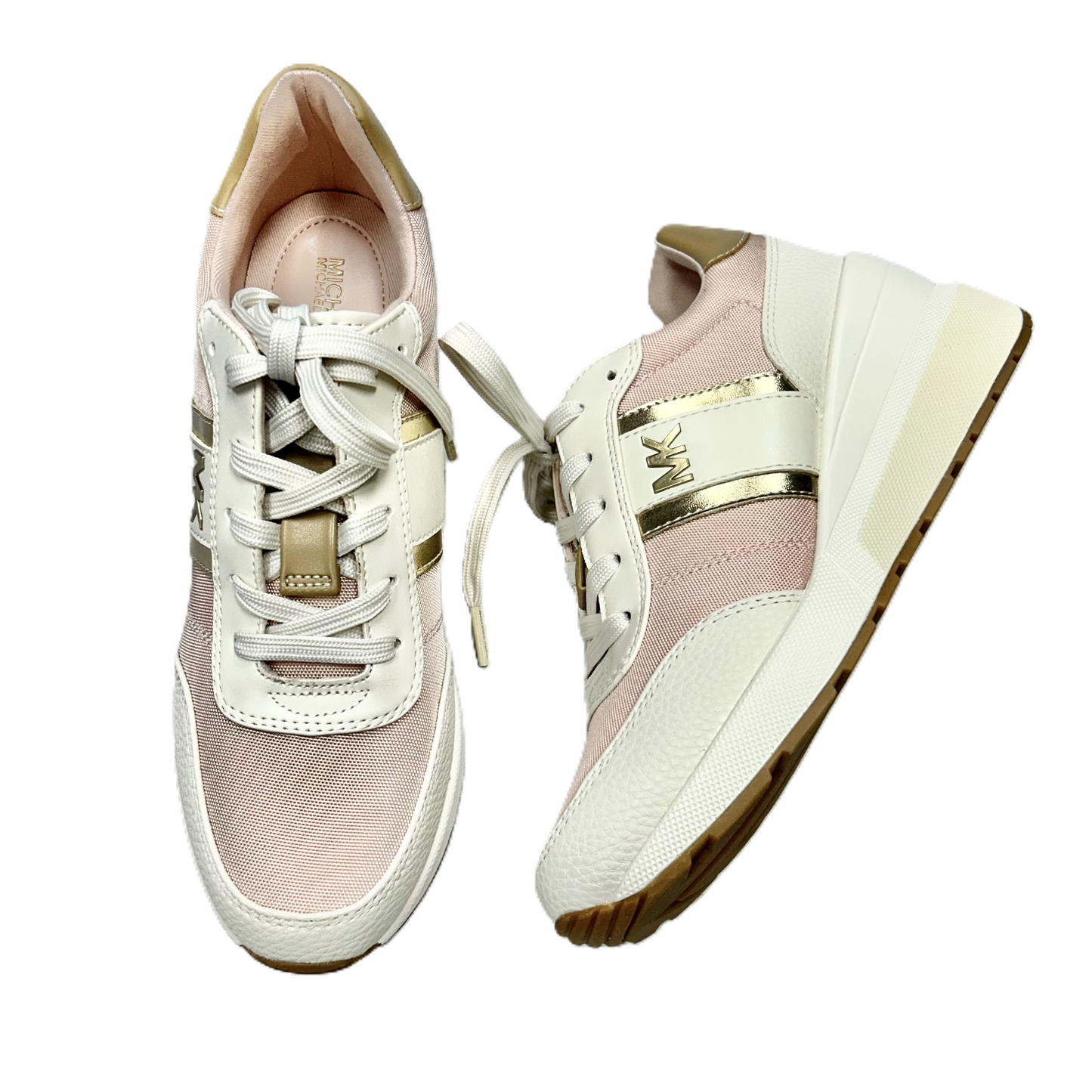 Shoes Sneakers By Michael By Michael Kors In Pink & White, Size: 6.5