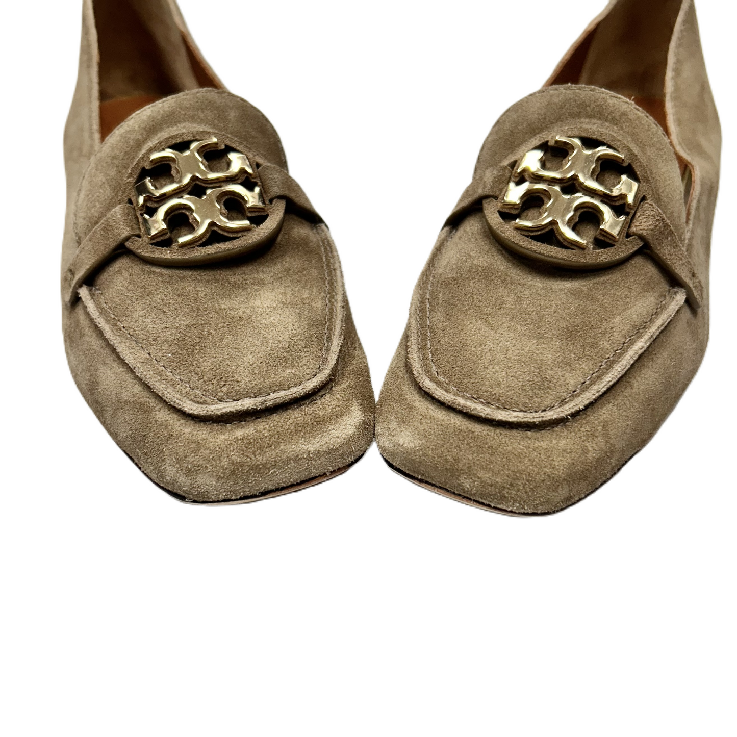 Shoes Designer By Tory Burch In Brown & Gold, Size: 6.5