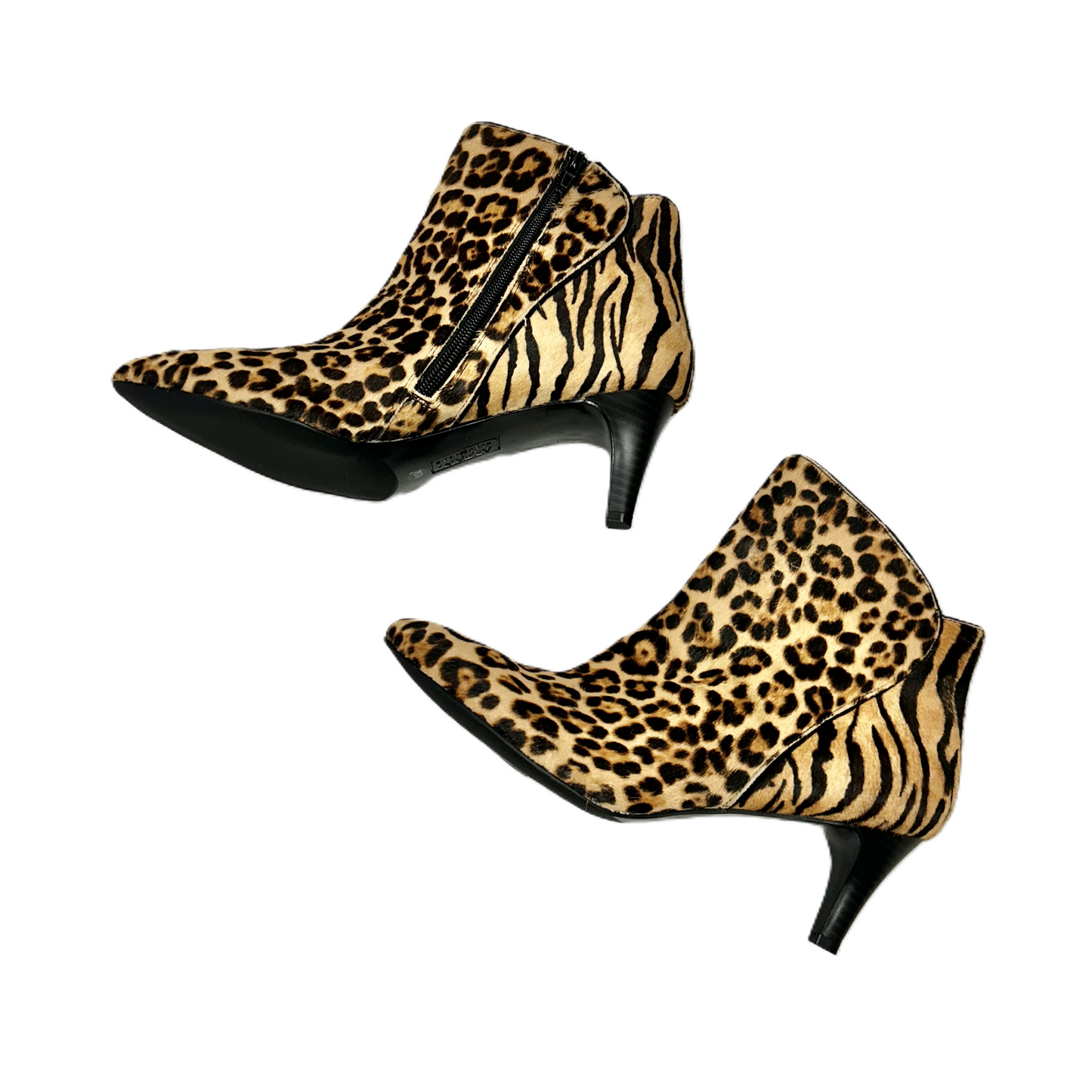 Boots Ankle Heels By Alfani In Animal Print, Size: 9.5