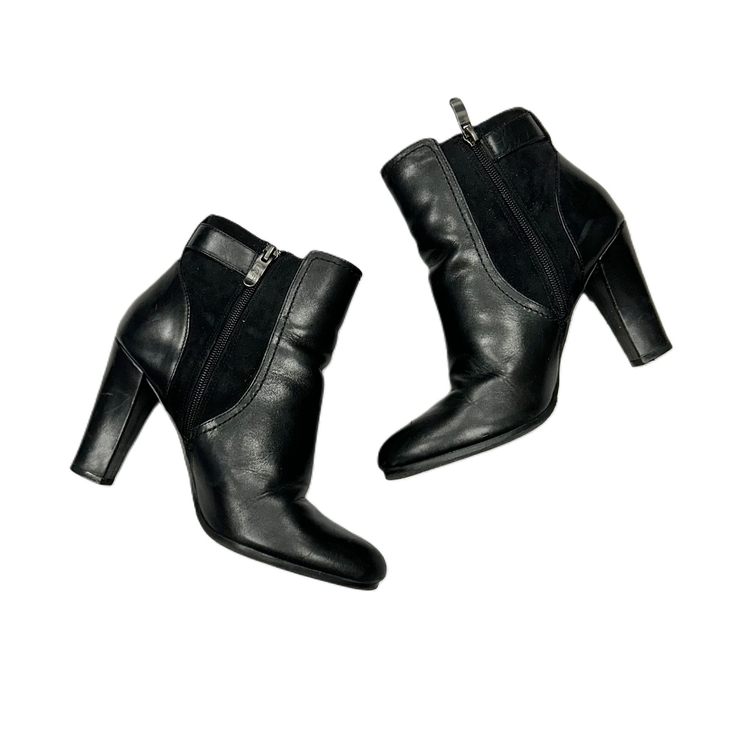 Boots Ankle Heels By Loft In Black, Size: 7.5