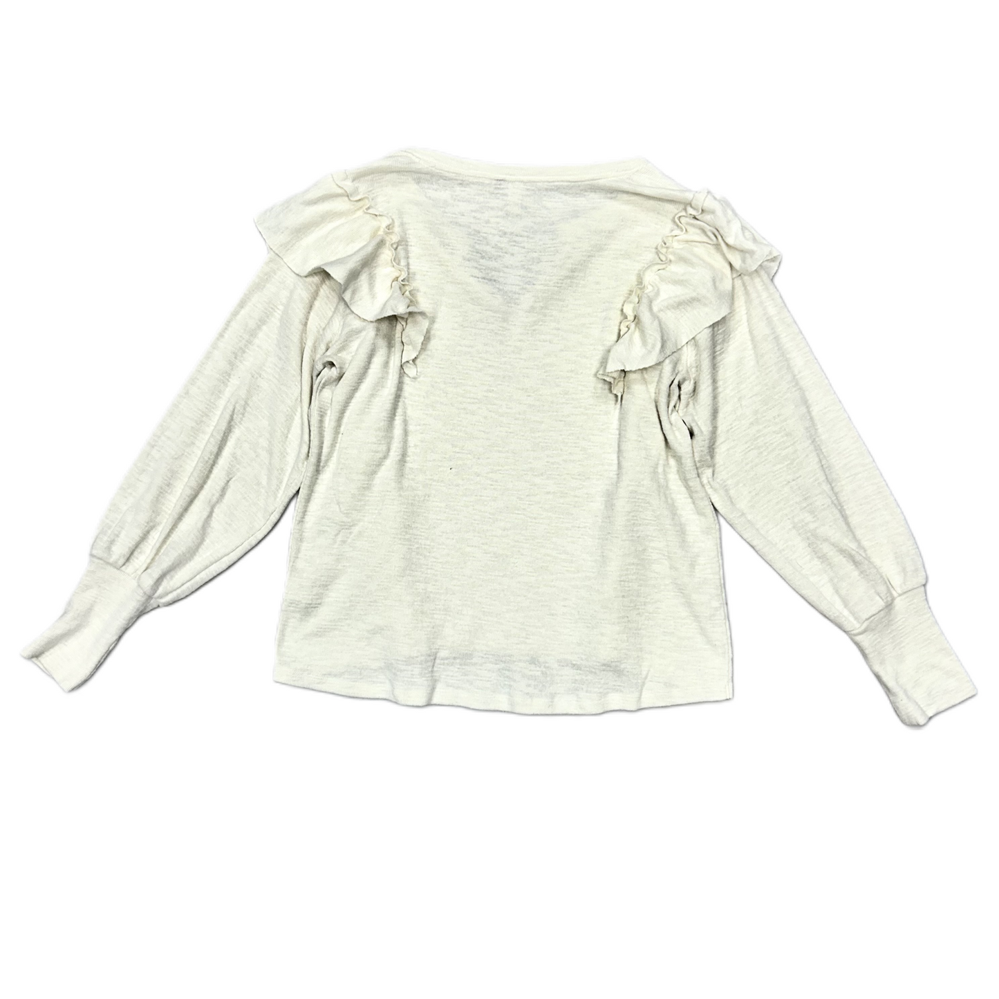 Top Long Sleeve By Pilcro In Cream, Size: L