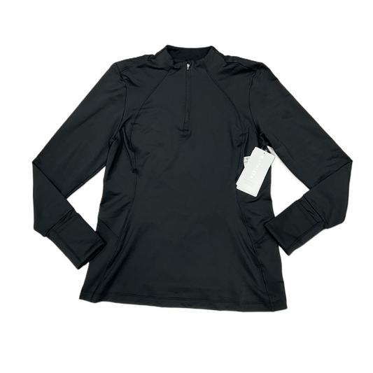 Athletic Top Long Sleeve Collar By Athleta In Black, Size: L