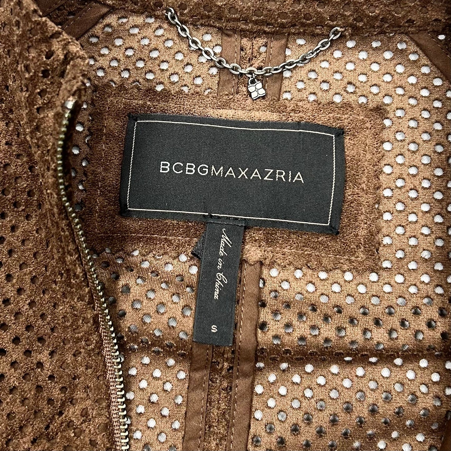 Jacket Moto By Bcbgmaxazria In Brown, Size: S