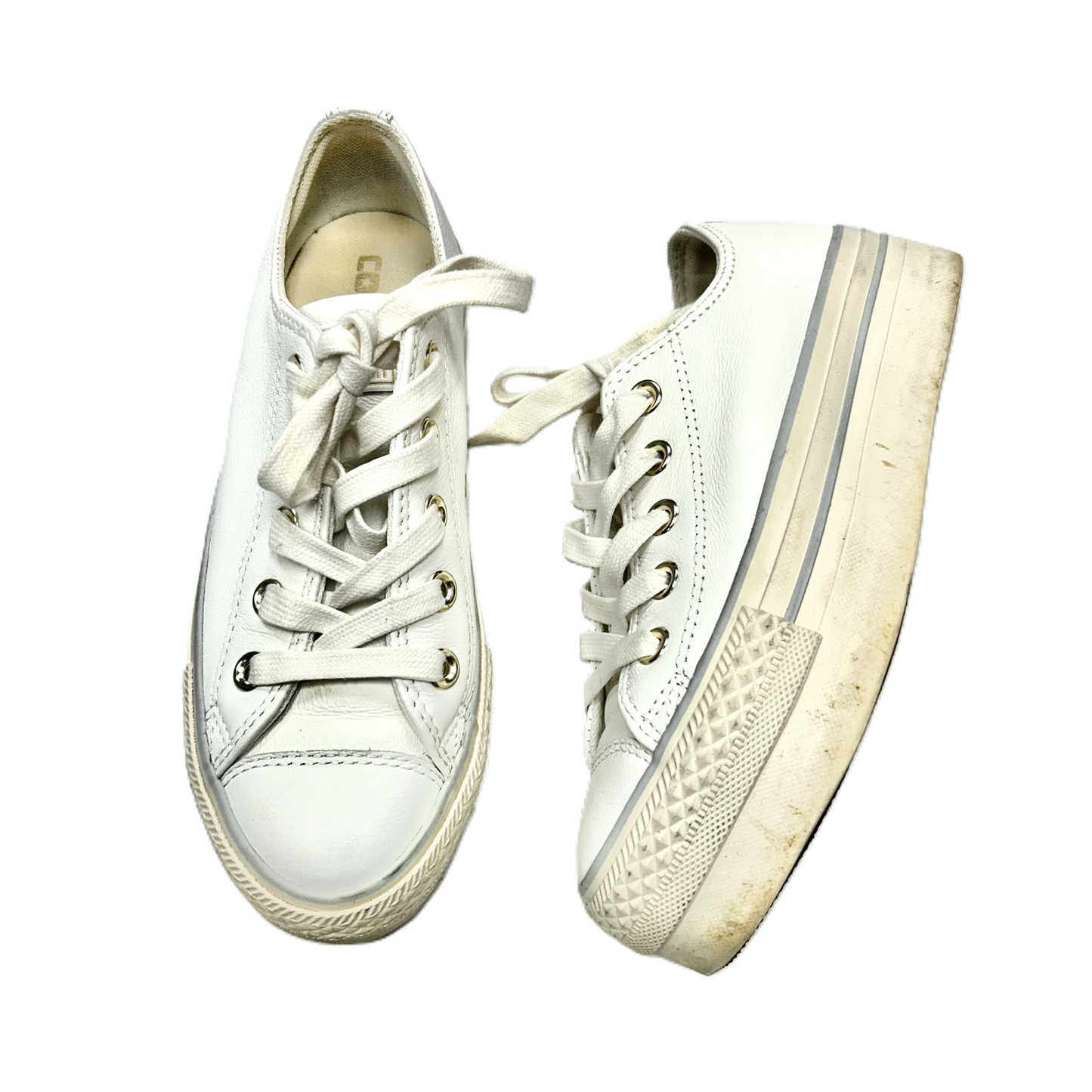 Shoes Sneakers Platform By Converse In Ivory, Size: 5