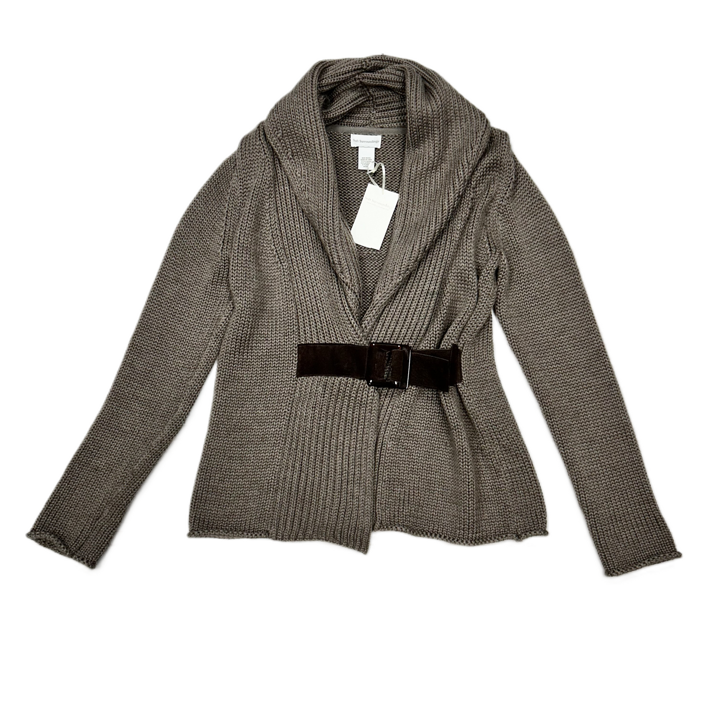 Sweater Cardigan By Soft Surroundings In Taupe, Size: M