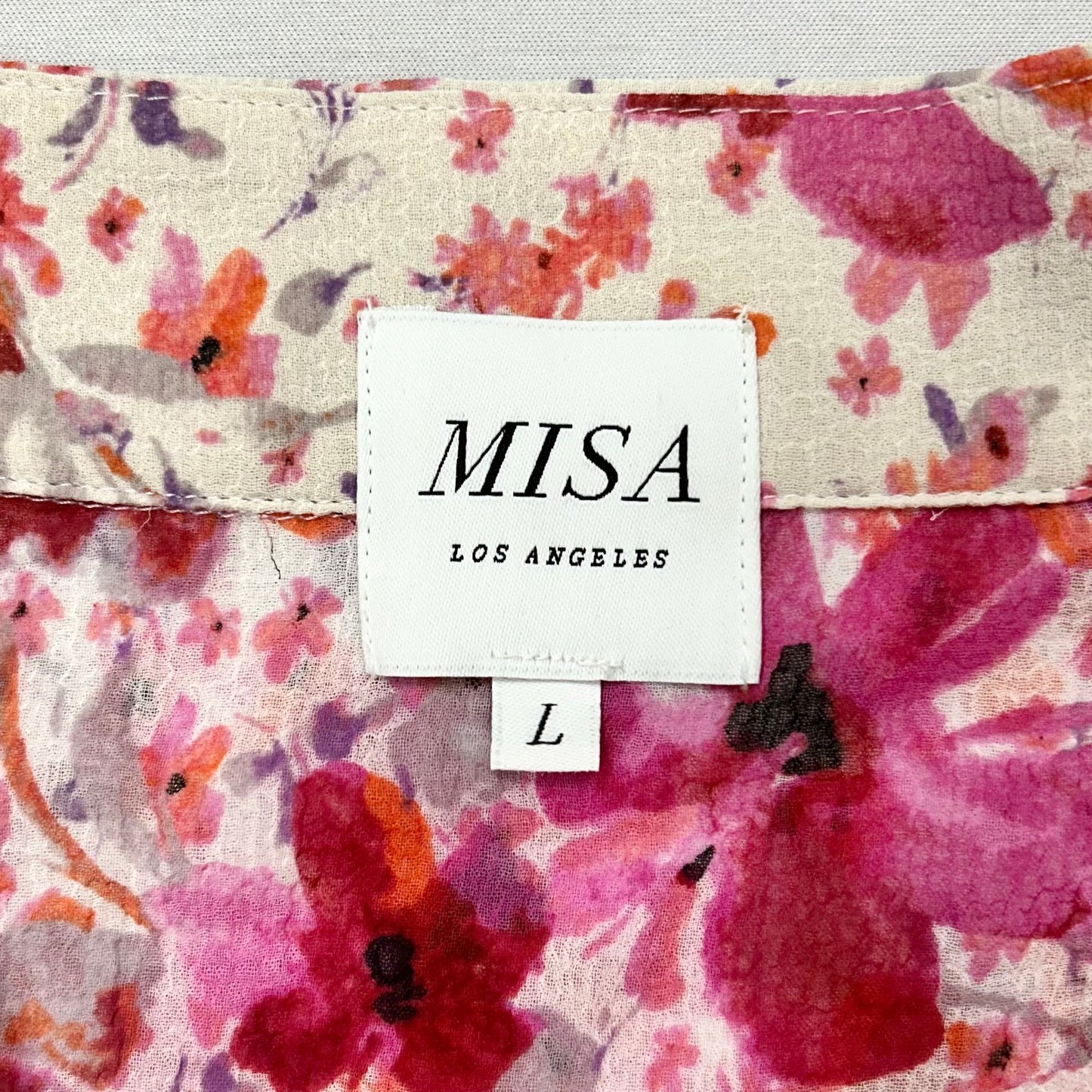 Pink & White Skirt Designer By Misa La, Size: L