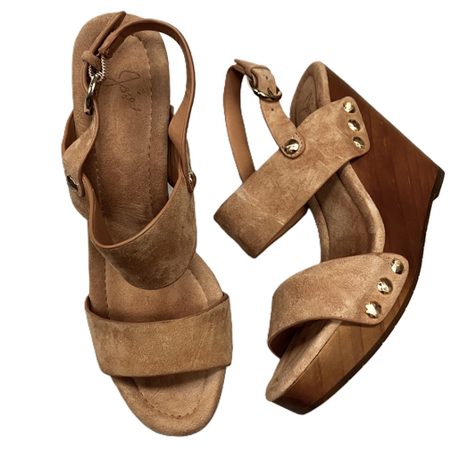 Tan Sandals Heels Wedge By Joie, Size: 7.5