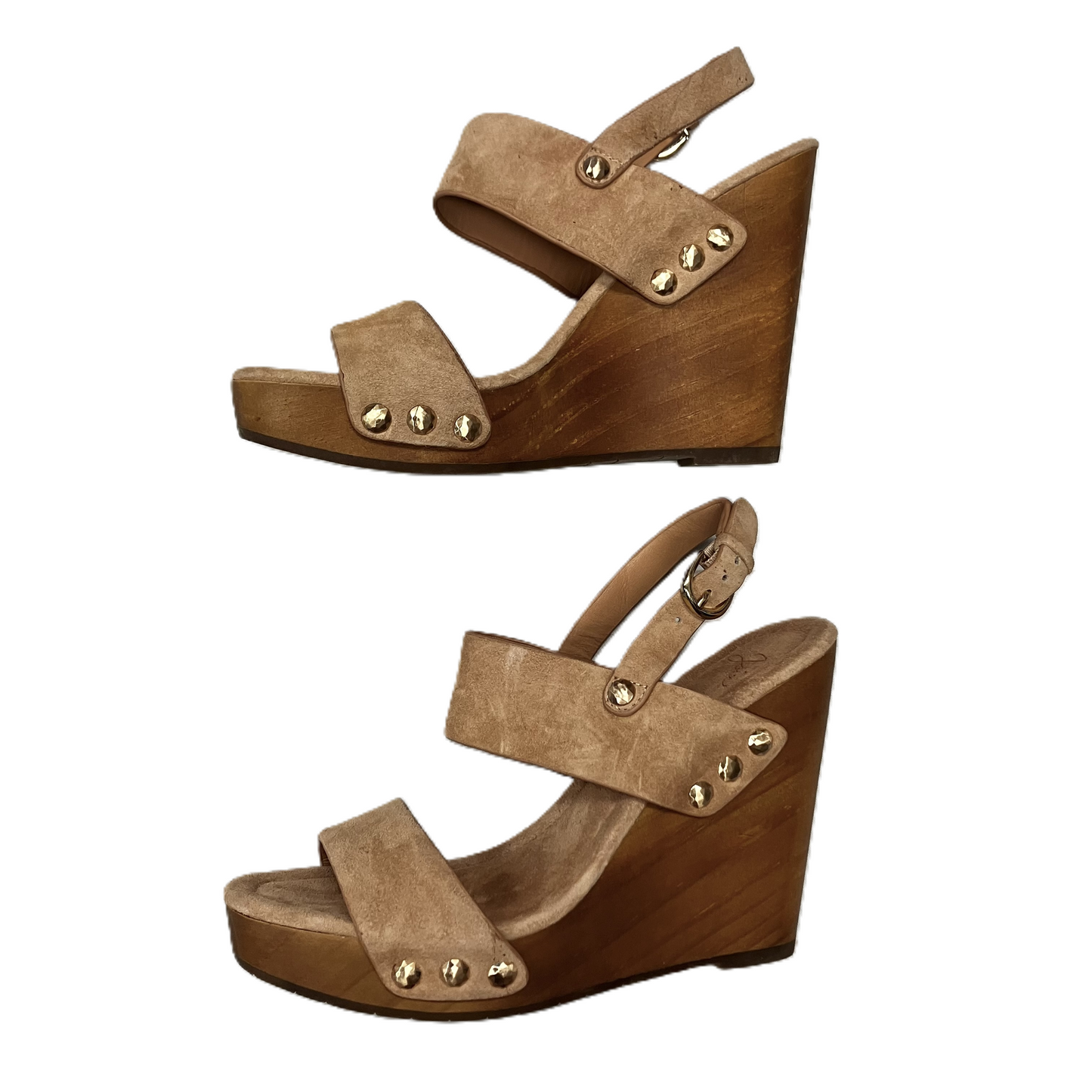 Tan Sandals Heels Wedge By Joie, Size: 7.5