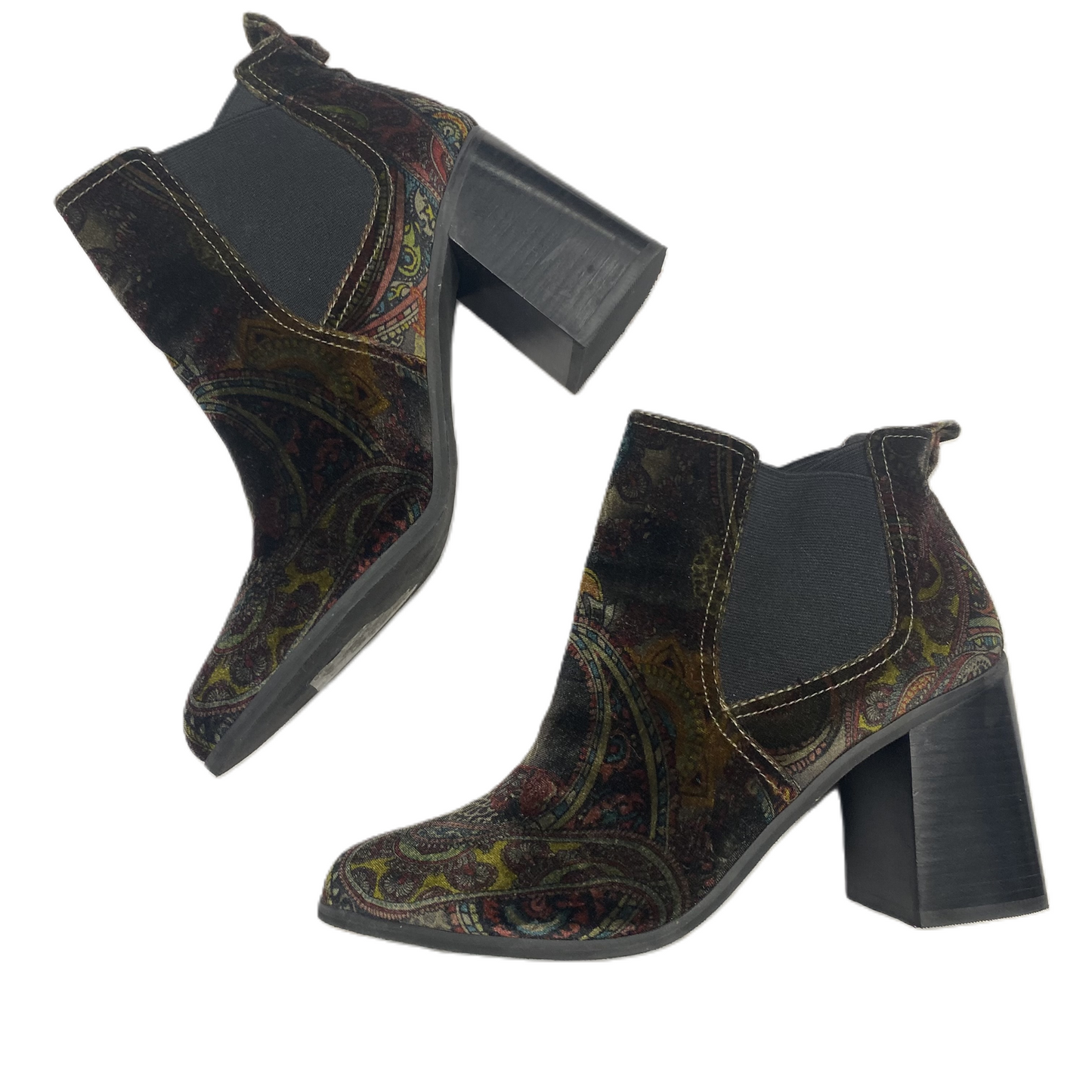 Boots Ankle Heels By Bp In Multi-colored, Size: 12