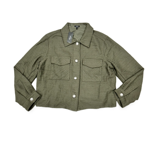 Jacket Shirt By Express In Green, Size: L