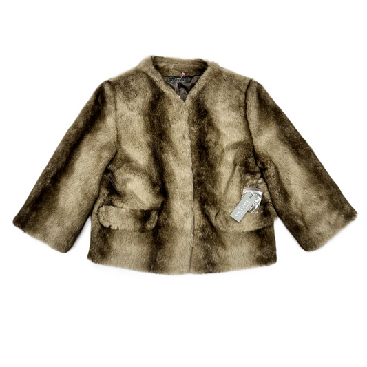 Jacket Faux Fur & Sherpa By Velvet In Brown, Size: S