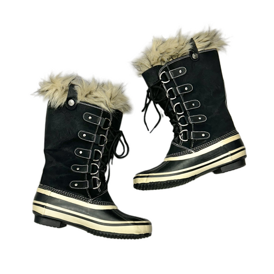 Boots Snow By Absolute Canada In Black & Cream, Size: 8