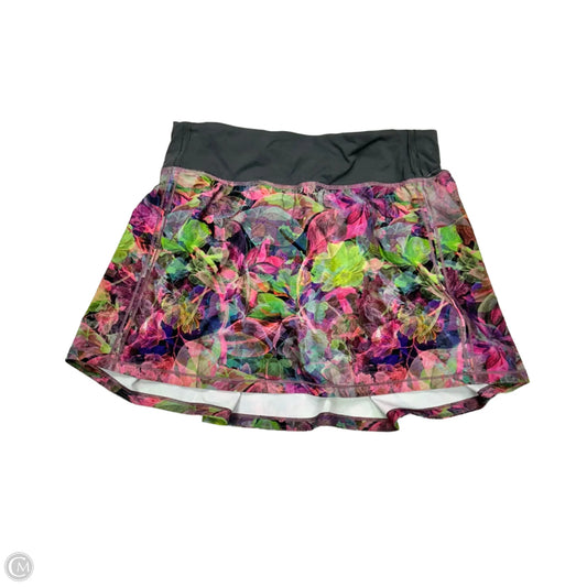 Athletic Skirt By Lululemon In Rainbow Print, Size: S