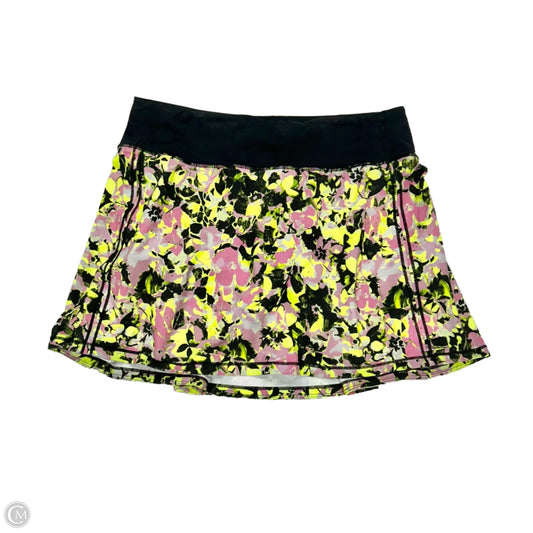 Athletic Skort By Lululemon In Pink & Yellow, Size: S