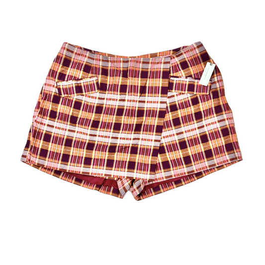 Plaid Pattern Skort By Maeve, Size: 24