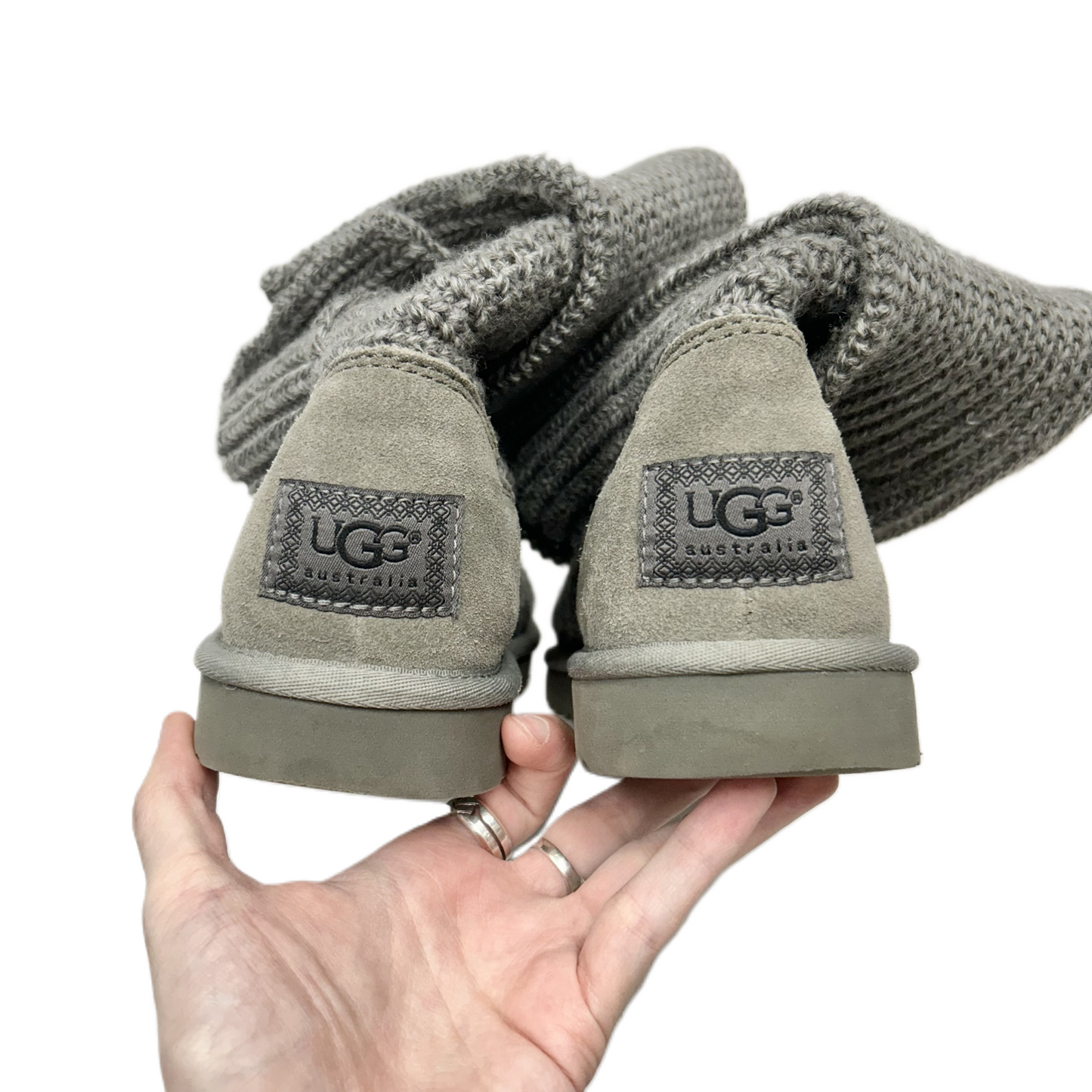 Boots Designer By Ugg In Grey, Size: 7