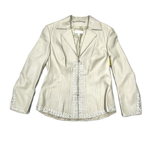 Jacket Luxury Designer By Escada In Cream, Size: L