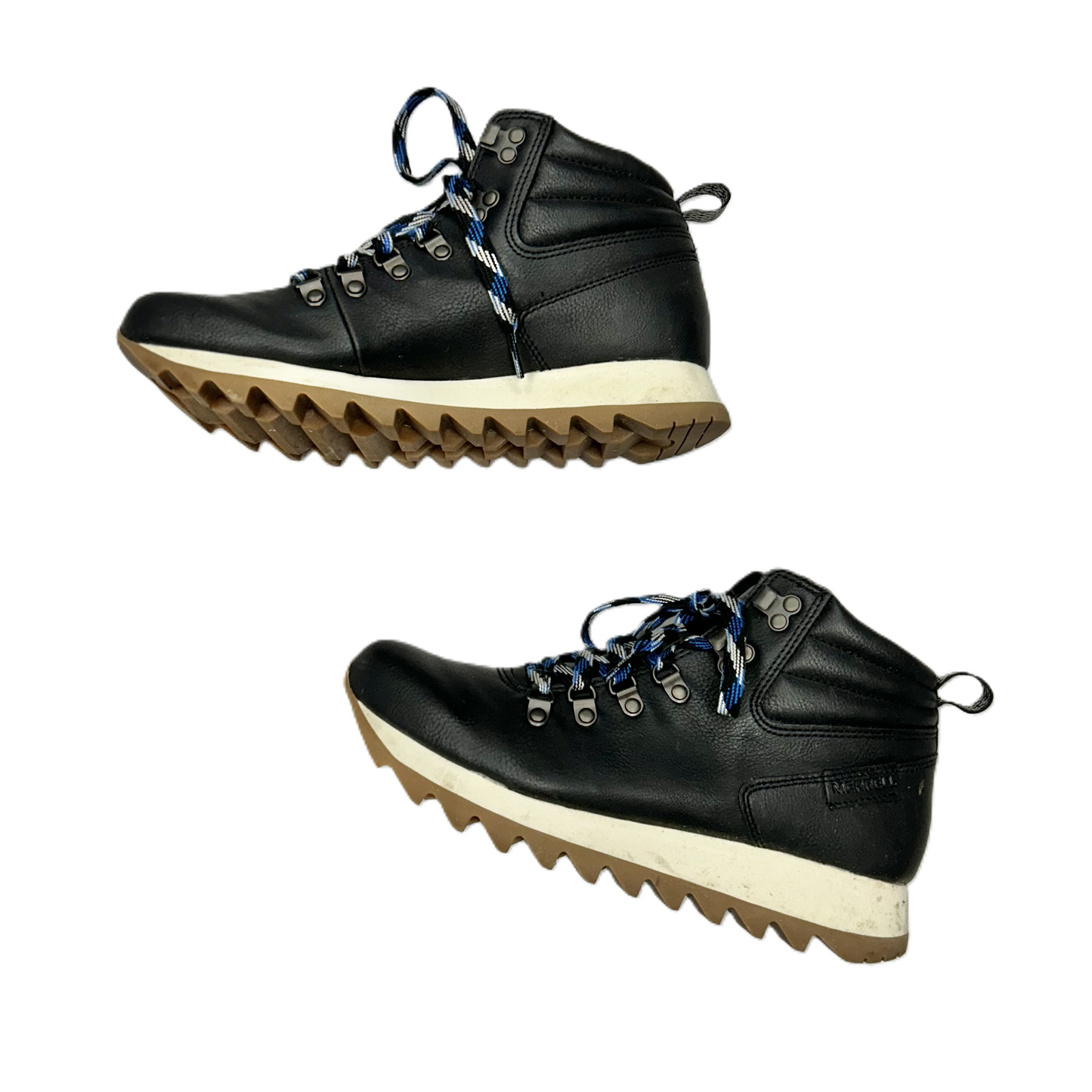 Boots Hiking By Merrell In Black & Blue, Size: 9