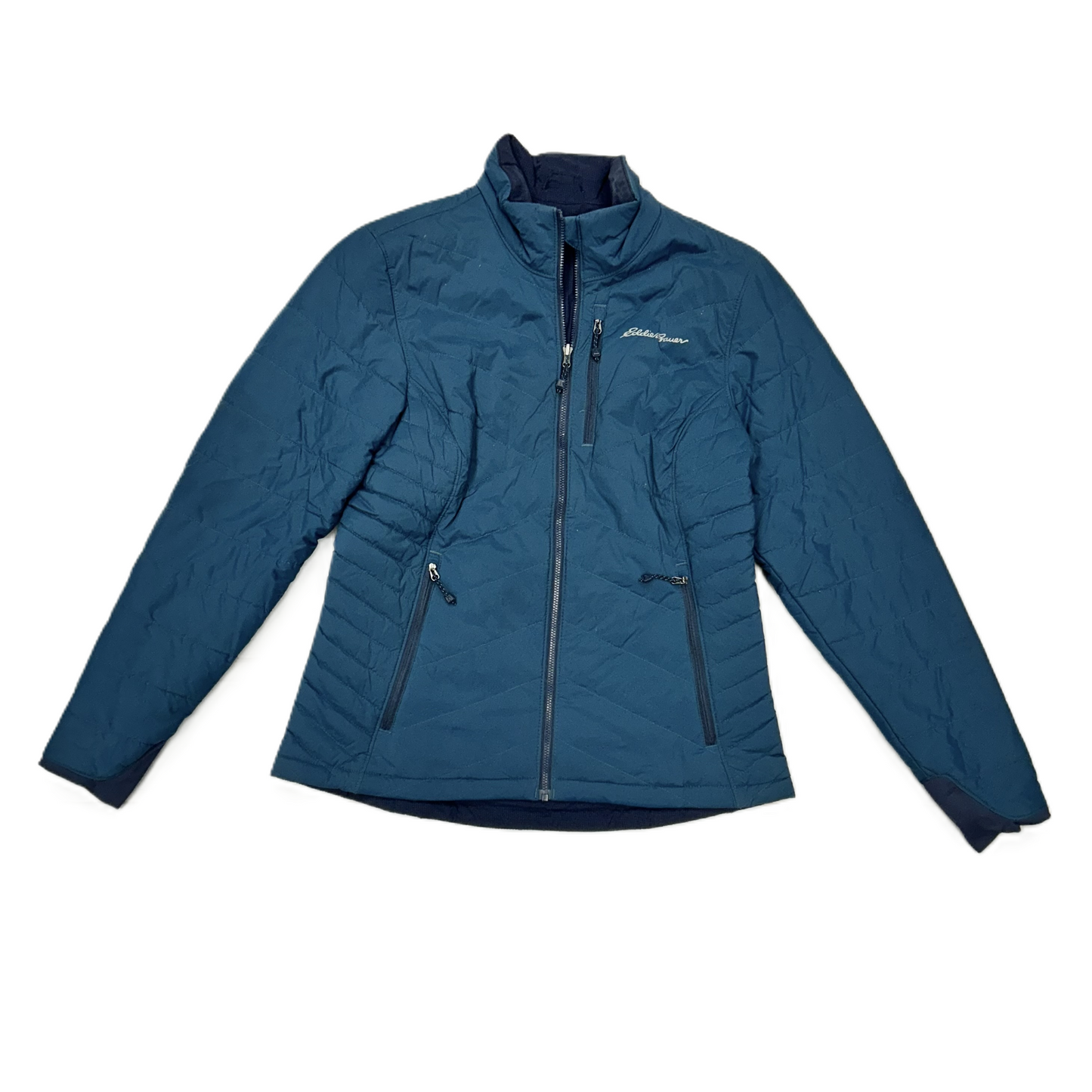 Jacket Puffer & Quilted By Eddie Bauer In Teal, Size: M