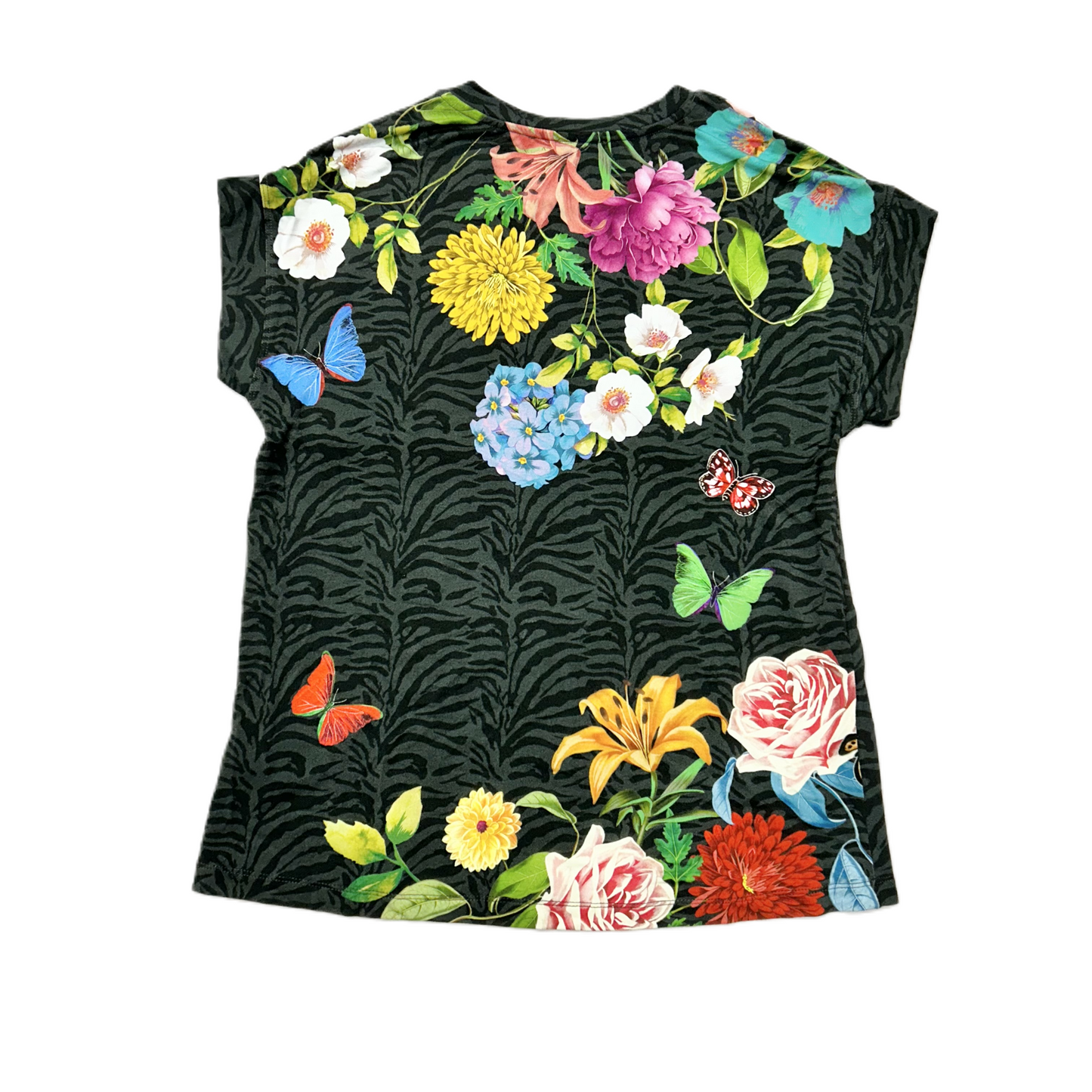 Top Short Sleeve By Johnny Was In Floral Print, Size: Xs