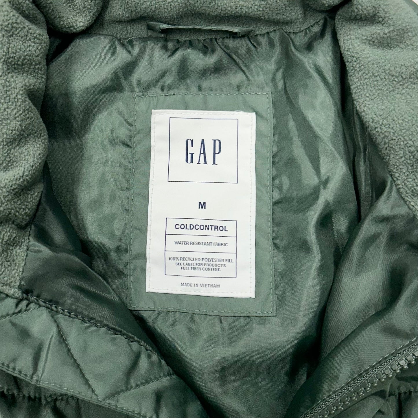 Coat Puffer & Quilted By Gap In Green, Size: M