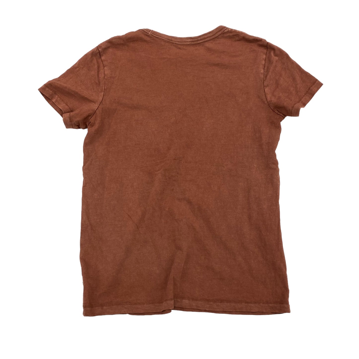 Brown Top Short Sleeve Basic Universal Thread, Size Xs