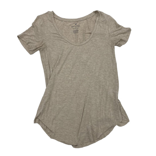 Tan Top Short Sleeve Basic American Eagle, Size Xs