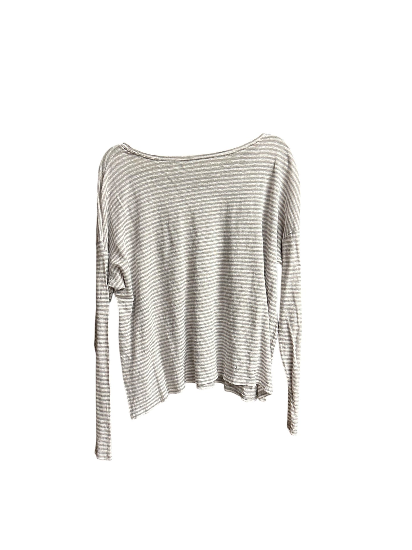 Top Long Sleeve By Eileen Fisher In Striped Pattern, Size: M