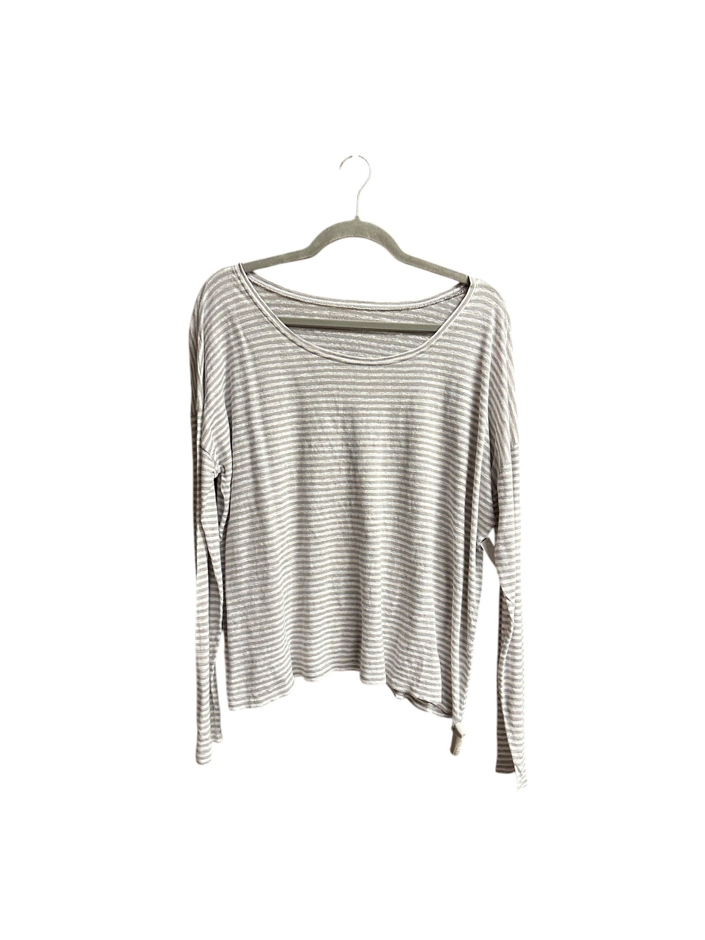 Top Long Sleeve By Eileen Fisher In Striped Pattern, Size: M