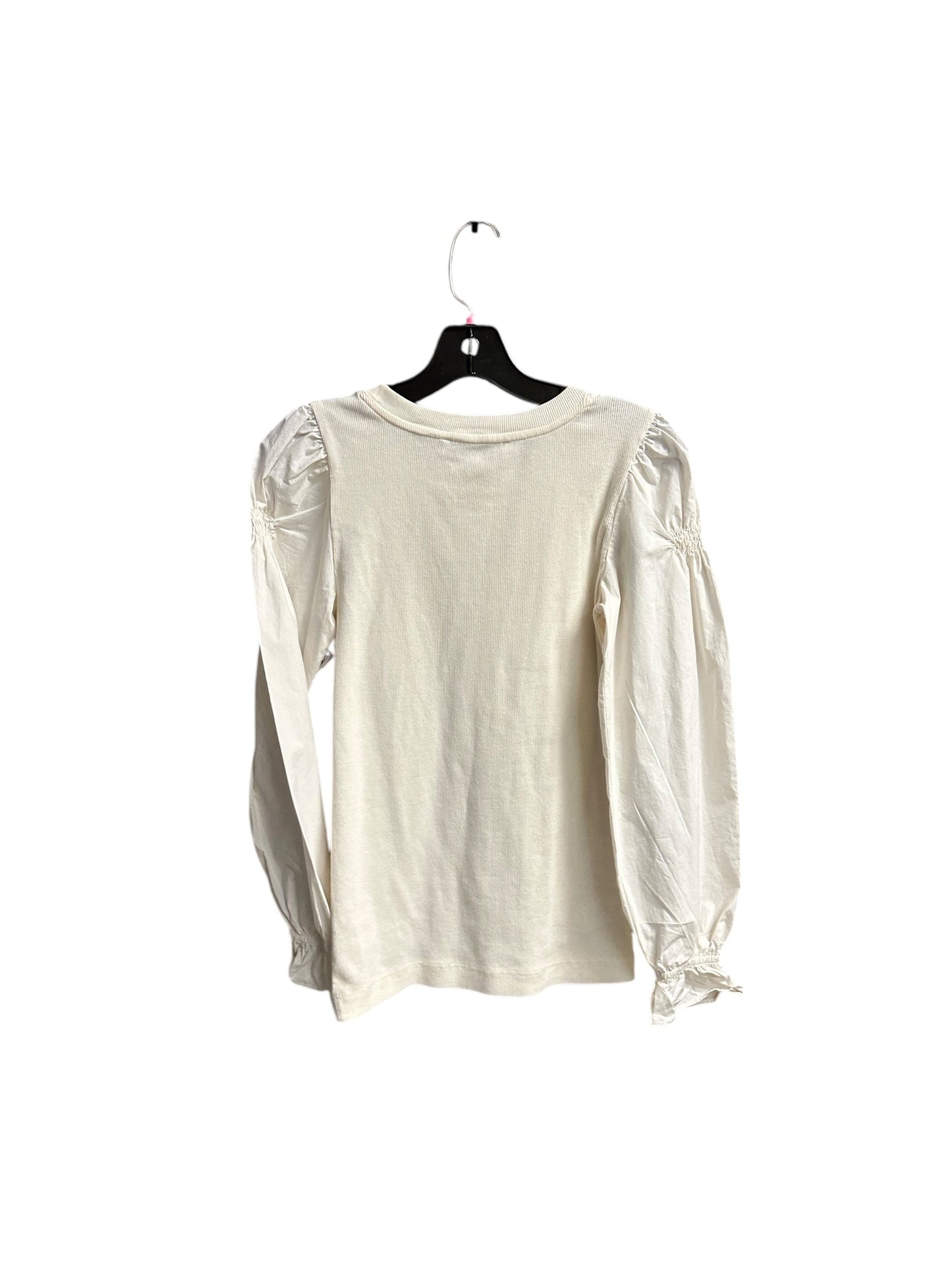 Top Long Sleeve By Loft In White, Size: Xsp