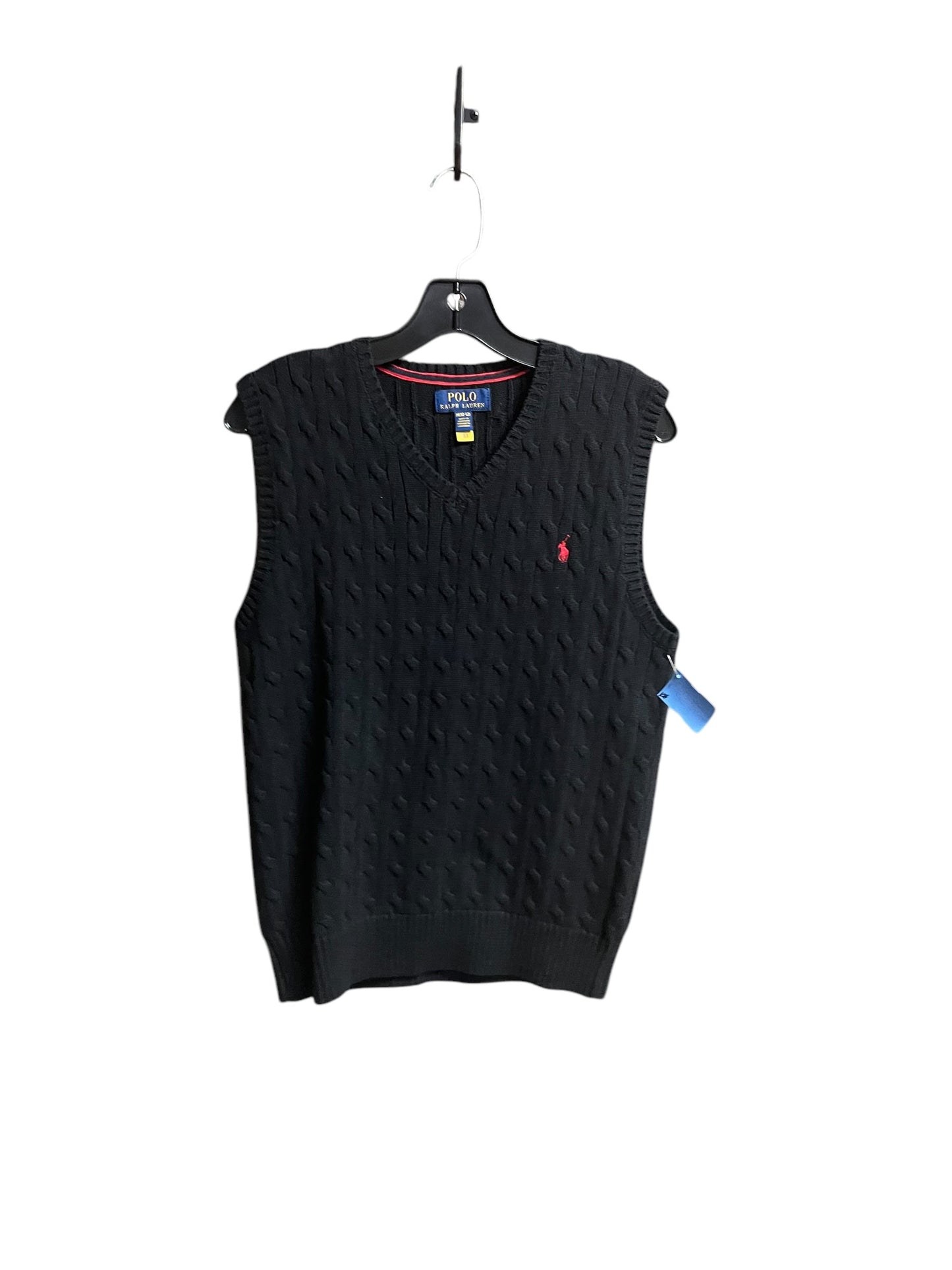 Vest Sweater By Polo Ralph Lauren In Black, Size: M