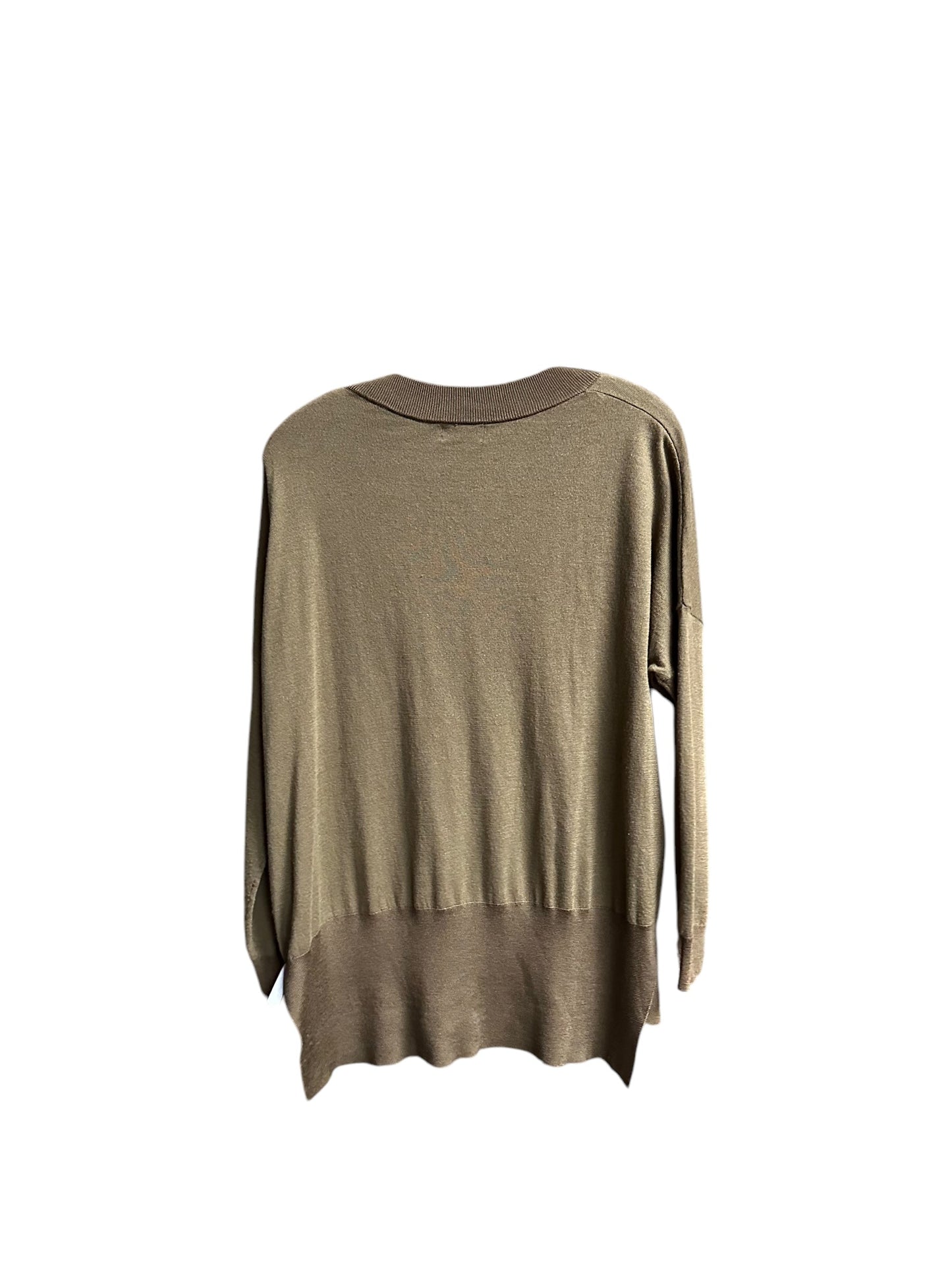 Top Long Sleeve By Topshop In Green, Size: S