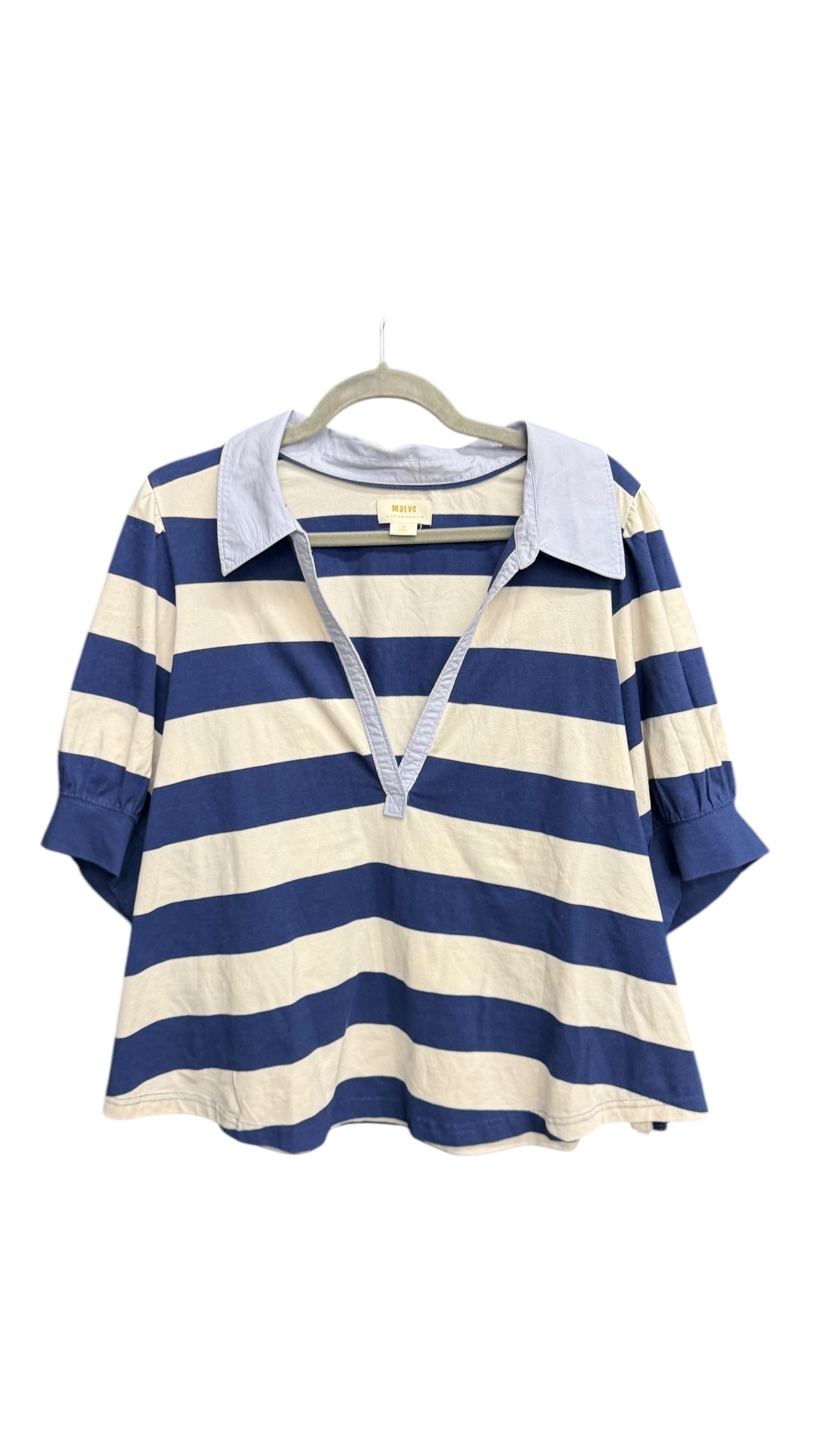 Top Short Sleeve By Maeve In Striped Pattern, Size: 2x